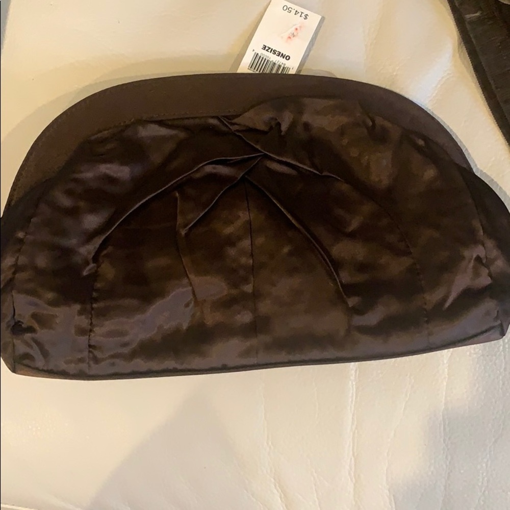 Old navy clutch Brown satin clutch bag Magnetic Closure NWT